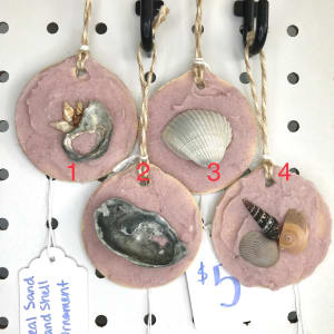 Real Sand and Shell Ornaments by Colorvine by Kelsey  Image: pink sand
