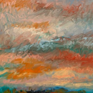 Crimson Lights the Sky print 1/25 by Kirby Fredendall