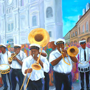 Jackson Square Brass Band (right) by Frenchy