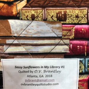 Sassy Sunflowers in My Library #1 by O.V. Brantley 