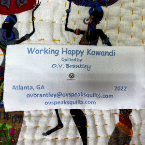 Working Happy  Kawandi by O.V. Brantley  Image: Working Happy Kawandi Label
