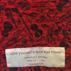 Give Yourself a Bold Red Flower by O.V. Brantley 