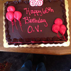 In the Moment in My Sixties #1 by O.V. Brantley  Image: Surprise birthday party Cake