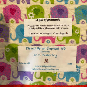 Kissed By an Elephant #9 by O.V. Brantley  Image: Kissed By an Elephant #9 Rosalind gift label
