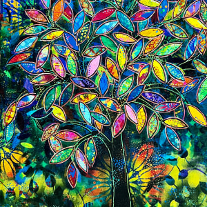 Celebration Under the Freedom Tree by O.V. Brantley  Image: Celebration Under the Freedom Tree panel