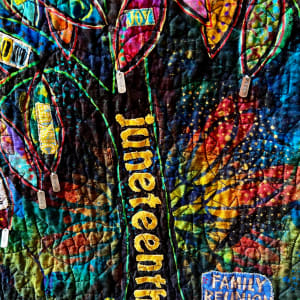 Celebration Under the Freedom Tree by O.V. Brantley  Image: Celebration Under the Freedom Tree Juneteenth word detail