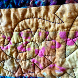 Celebration Under the Freedom Tree by O.V. Brantley  Image: Celebration Under the Freedom Tree Quilting detail