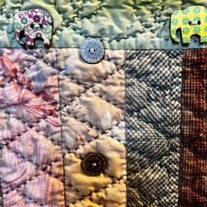 Peaceful Porch Patchwork #2 by O.V. Brantley  Image: Peaceful Porch Patchwork #2 Cross hatch