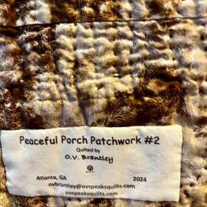 Peaceful Porch Patchwork #2 by O.V. Brantley  Image: Peaceful Porch Patchwork #2 Label