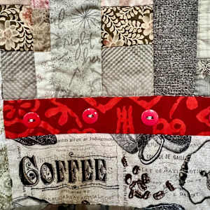Peaceful Porch Patchwork #3 by O.V. Brantley  Image: Peaceful Porch Patchwork #3 red