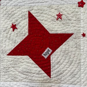 Follow Your Hopeful Star by O.V. Brantley  Image: hand quilting Closeup