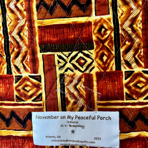 November on My Peaceful Porch by O.V. Brantley  Image: November on My Peaceful Porch Label