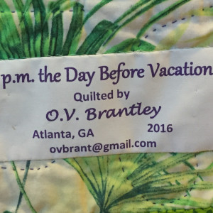 5  pm the Day Before Vacation by O.V. Brantley  Image: Label