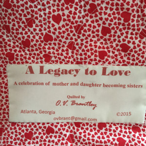 A Legacy to Love by O.V. Brantley  Image: A Legacy of Love Label