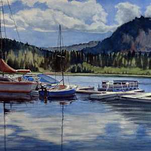Boats Under Clouds by Susan Moses