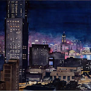 Hong Kong Night View by Susan Moses