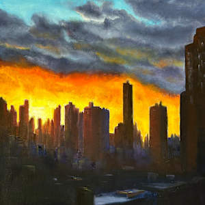 Sunset in the City by Maria Elena Lazarte