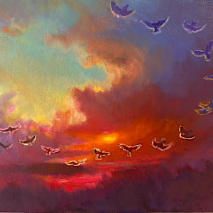 Last Flight for the Day by Nadine Kim