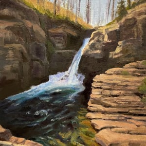 St. Mary's Falls, Glacier by Katherine R. Richards