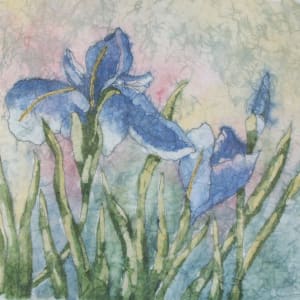 Iris on Rice Paper by Cecelia M. Laurendeau