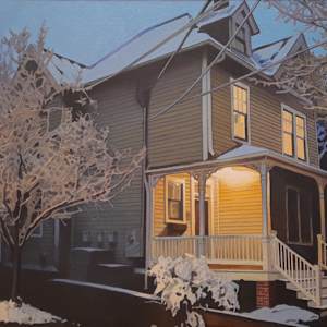 Kensington House in the Snow by Robert Le Mar