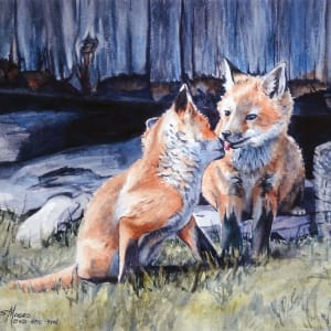 Playful Fox Cubs by Susan Moses
