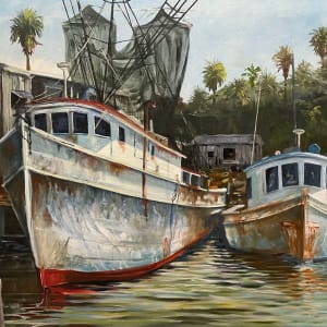 Shrimp Boat and Tender by David Allen