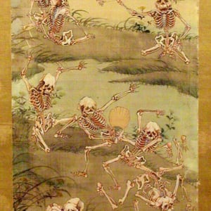Frolicking Skeletons by Kawanabe Kyosai 