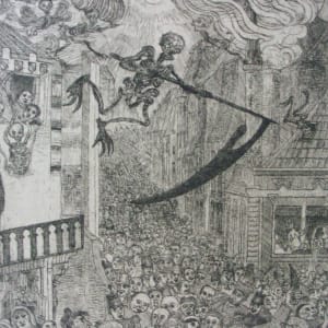 La Mort poursuivant le troupeau des humains (Death chasing the flock of mortals) by James Ensor