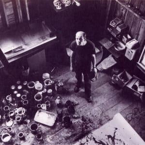 Jackson Pollock (with skull) by Rudy Burckhardt