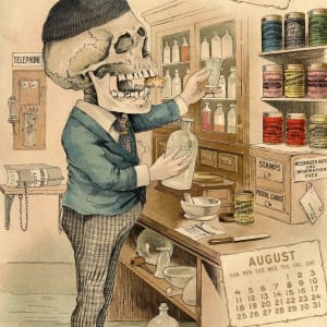The Things Which Keep Him Busy July/ August/ September: The Antikamnia Calendar for 1901 by Louis Crusius