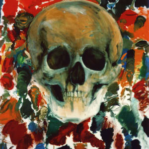 The Face in the Rage of Red by Jim Dine