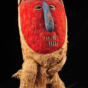 Peruvian Huari Feather False Mummy Head by Unknown