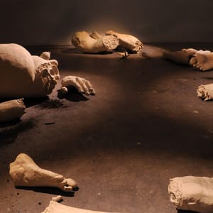 Dismmembered Bodies Memorial/ Clay Traffic (Corruption in Mexican Politics) by Rodrigo Lara Zendejas 