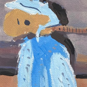 Woman With Guitar by Michael Anderson