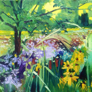 Bee Balm & Black Eyed Suzies by Michael Anderson