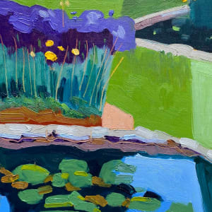 Iris By a Lily Pond