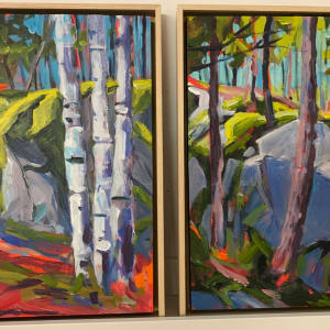 Rock Forest 1 by Holly Friesen  Image: Diptych of Rock Forest 1 & 2