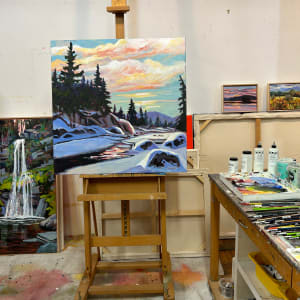 River Wandering by Holly Friesen  Image: on the easel