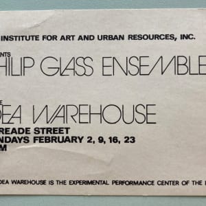 Philip Glass Ensemble at the Idea Warehouse by Philip Glass