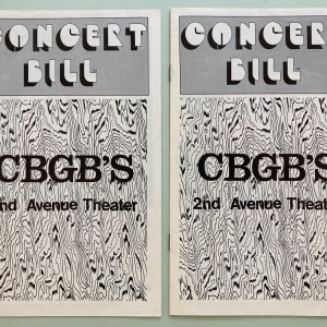 CBGB's 2nd Avenue Theater concert bills by CBGB