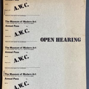 Open Hearing by Artist Workers Coalition