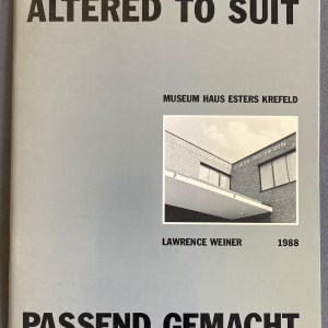 Altered To Suit by Lawrence Weiner