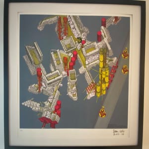 Plug-In City: Overhead View, Axonometric by Peter Cook Archigram