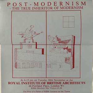 Lecture by Charles Jencks Poster by Royal Institute of British Architects