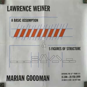 A Basic Assumption & 5 Figures of Structure by Lawrence Weiner