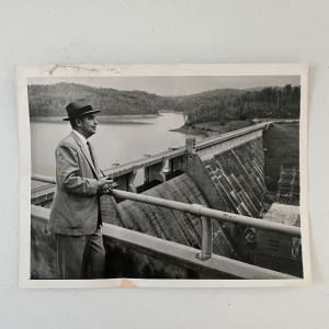 Gen. Herbert D. Vogel Overlooking TVA's Norris Dam by press photo