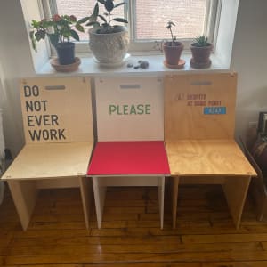 Do Not Ever Work [4 Piece Chair] by Sébastian de Ganay 
