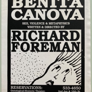 Benita Canova flyer by Richard Foreman