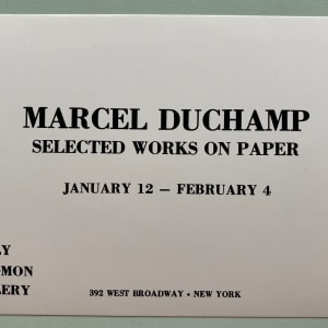 Marcel Duchamp card by Holly Solomon Gallery